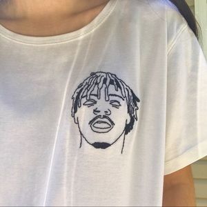 Juice Wrld Shirt - Hand Embroidered - Handmade